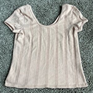 Madewell Pink Short Sleeve Scoop Neck Tee